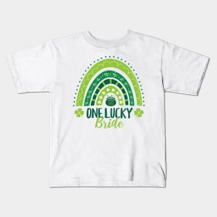 One Lucky Bride St Patricks Day Rainbow Kids T-Shirt